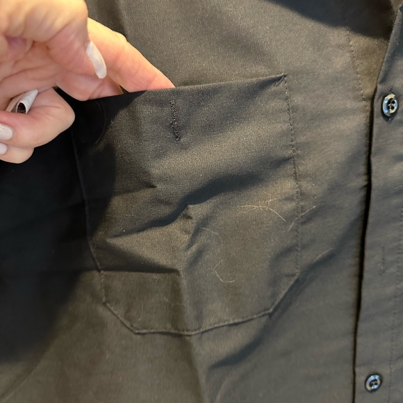 Men’s planet waves black short sleeve work shirt. button down. Size XL - Picture 5 of 6